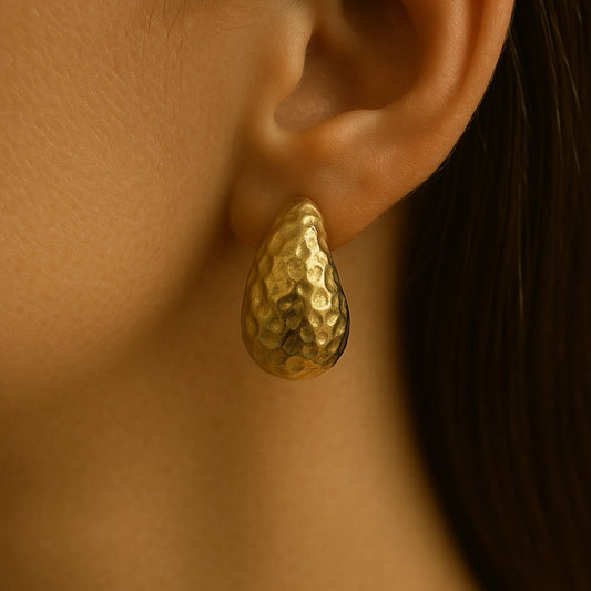 Brincos gota Texturizado - Elegância e Estilo