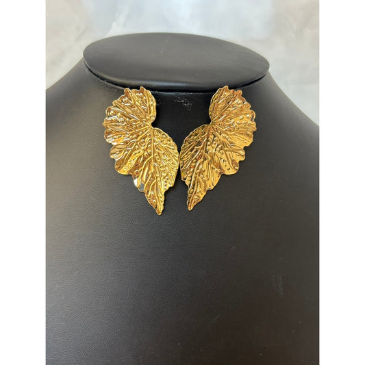 Brincos Folha Dourada e prata - Natureza e Sofisticação