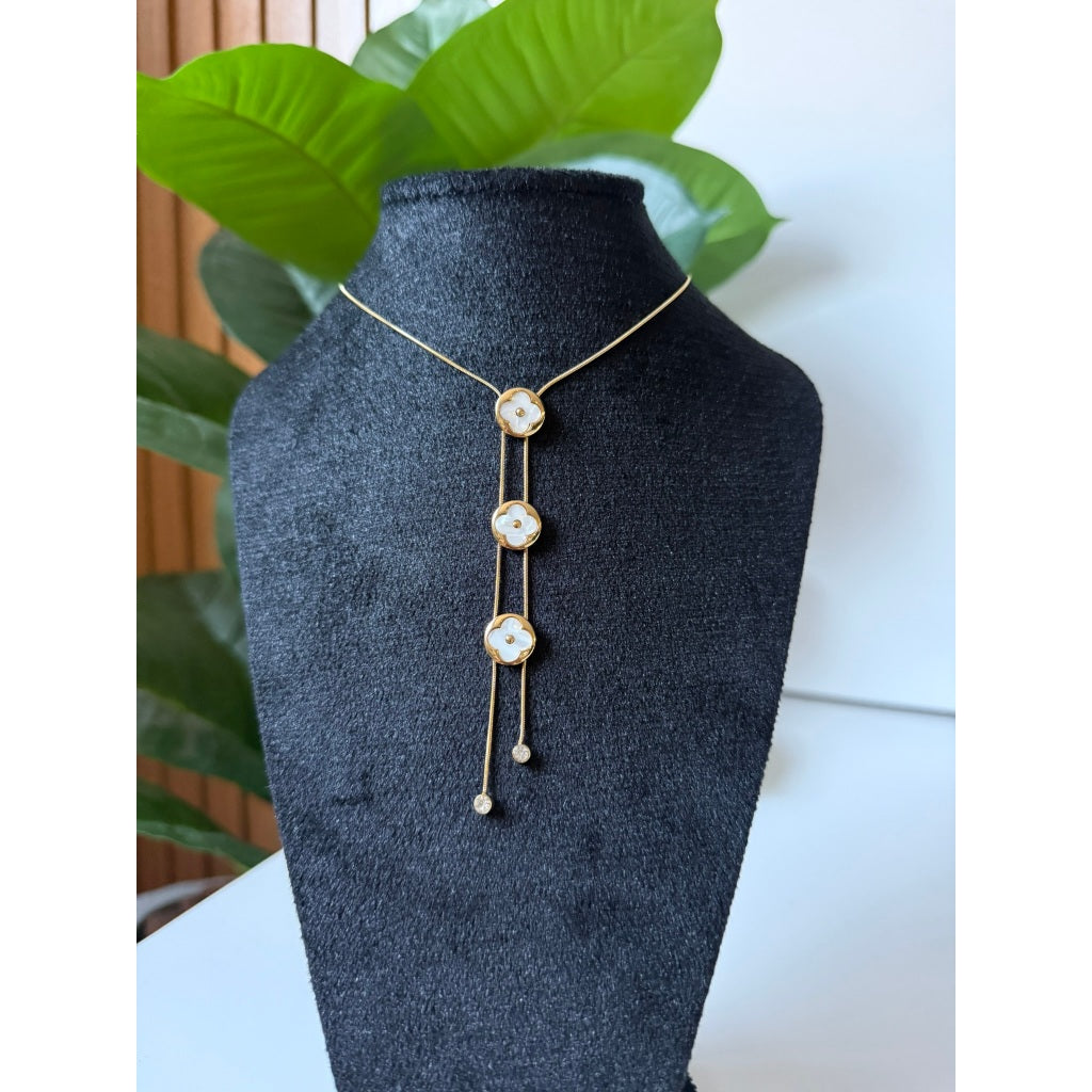 Colar feminino gravata virginia de Aço Inoxidável