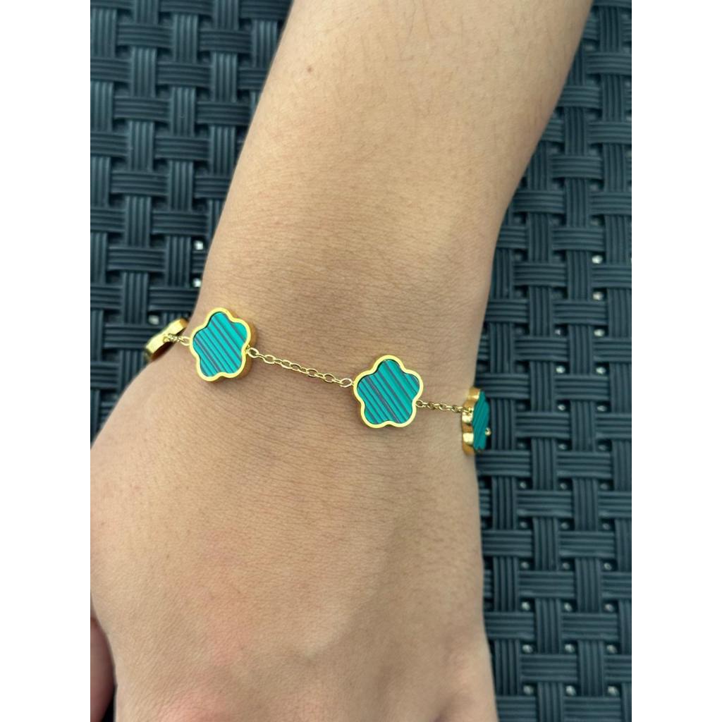 Pulseira feminina flor - Aço Inoxidável