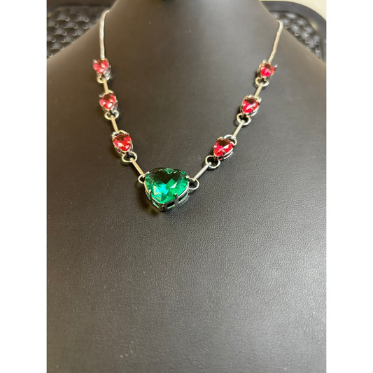 Colar feminino coração brilhante