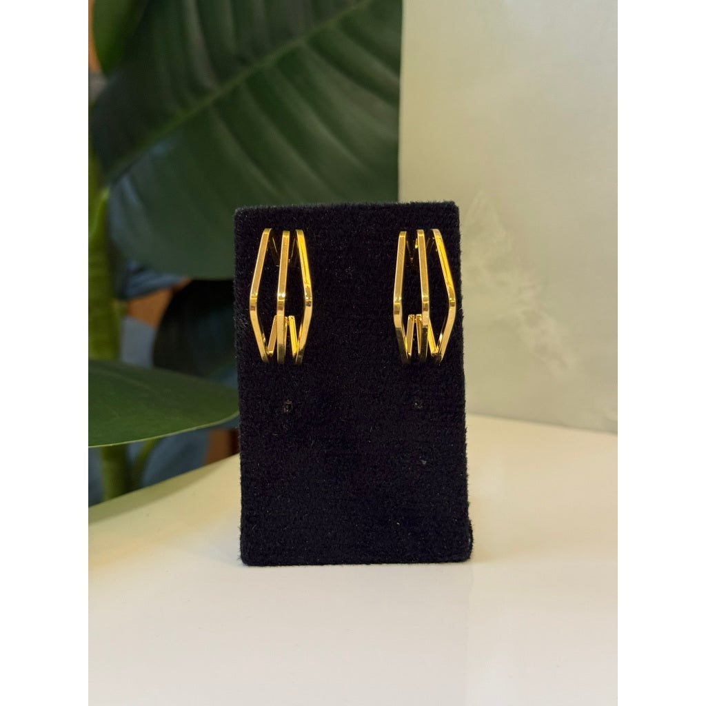 Brinco feminino Geométrico - Aço Inoxidável