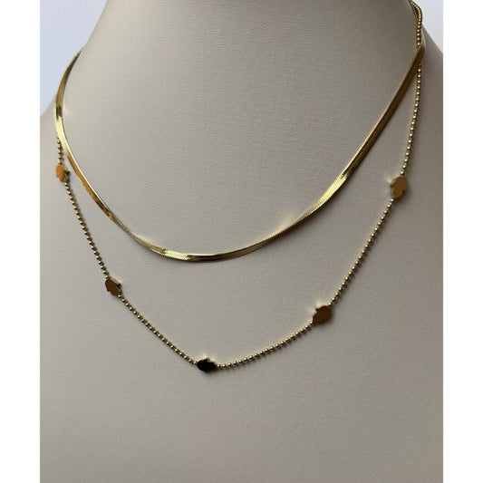 Colar feminino duplo - Moderno e Minimalista