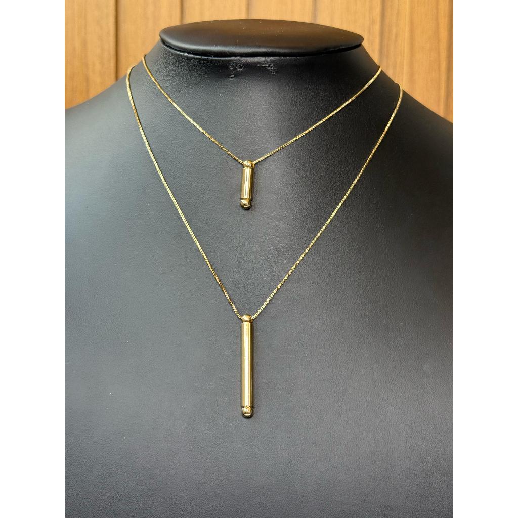 Colar feminino Duplo Minimalista – Sofisticação e Estilo em Cada Detalhe