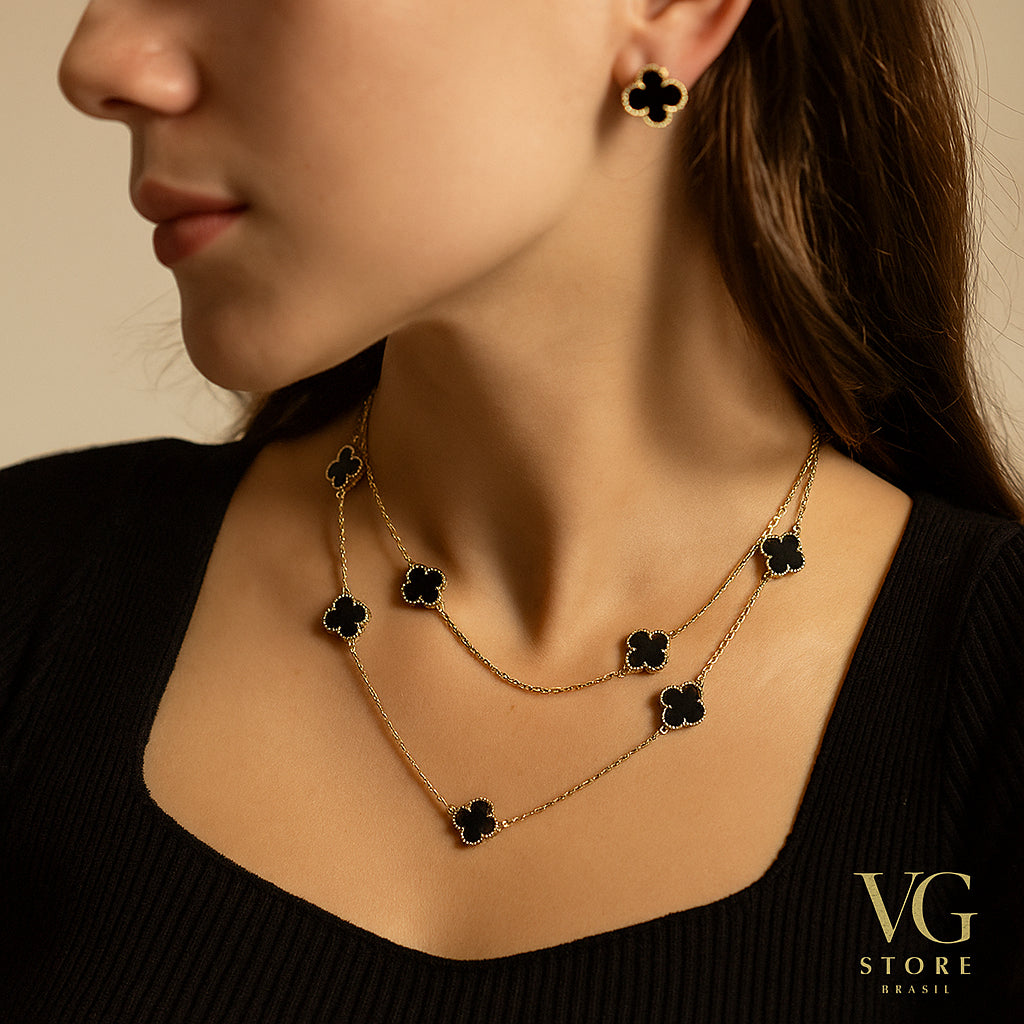 Colar feminino Duplo Virgínia