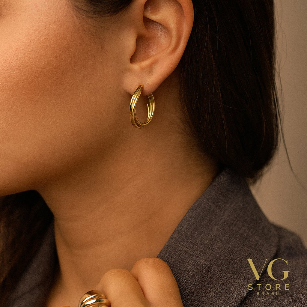 Argola Feminina Aurora - Aço inoxidável