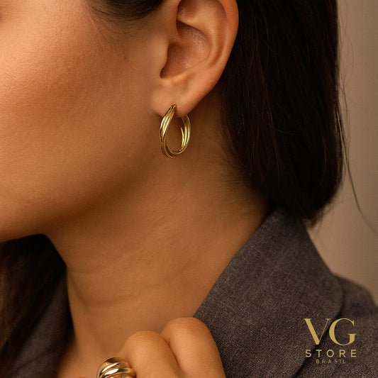 Argola Feminina Aurora - Aço inoxidável