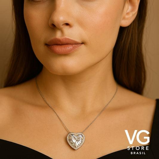 Colar feminino Corações de Luxo
