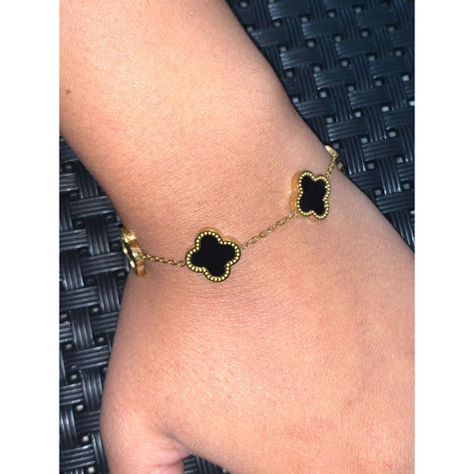 Pulseira feminina trevo luxo – Aço Inoxidável