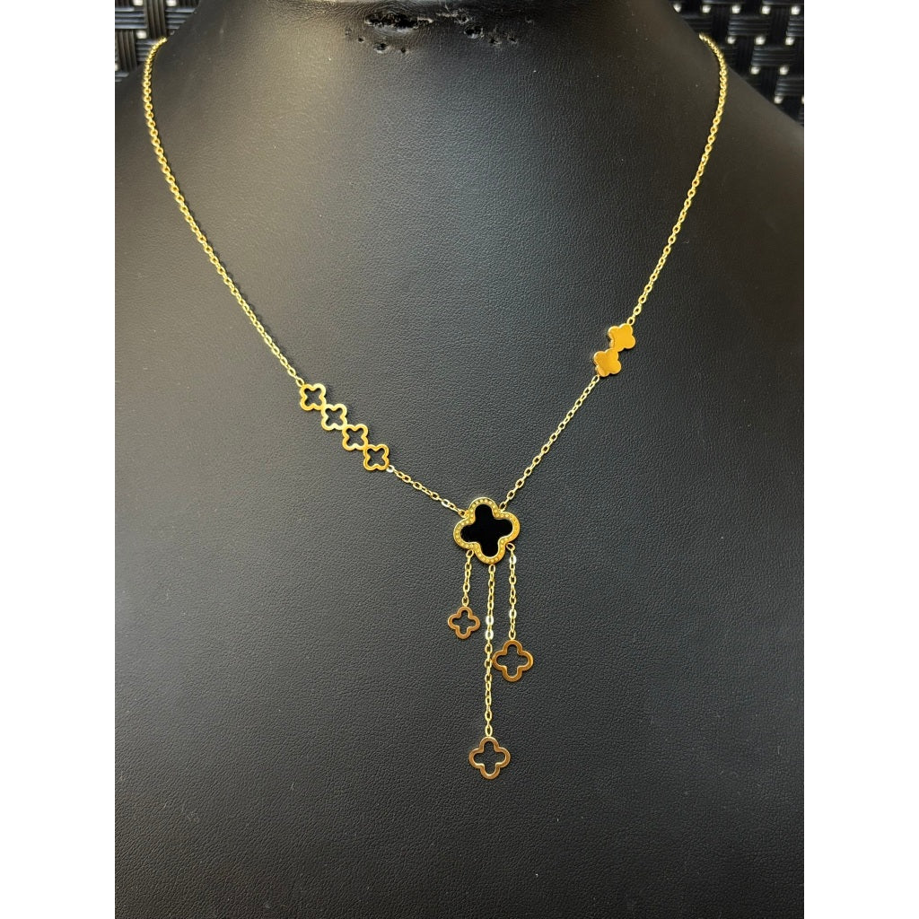 Colar feminino trevo da sorte – Aço Inoxidável