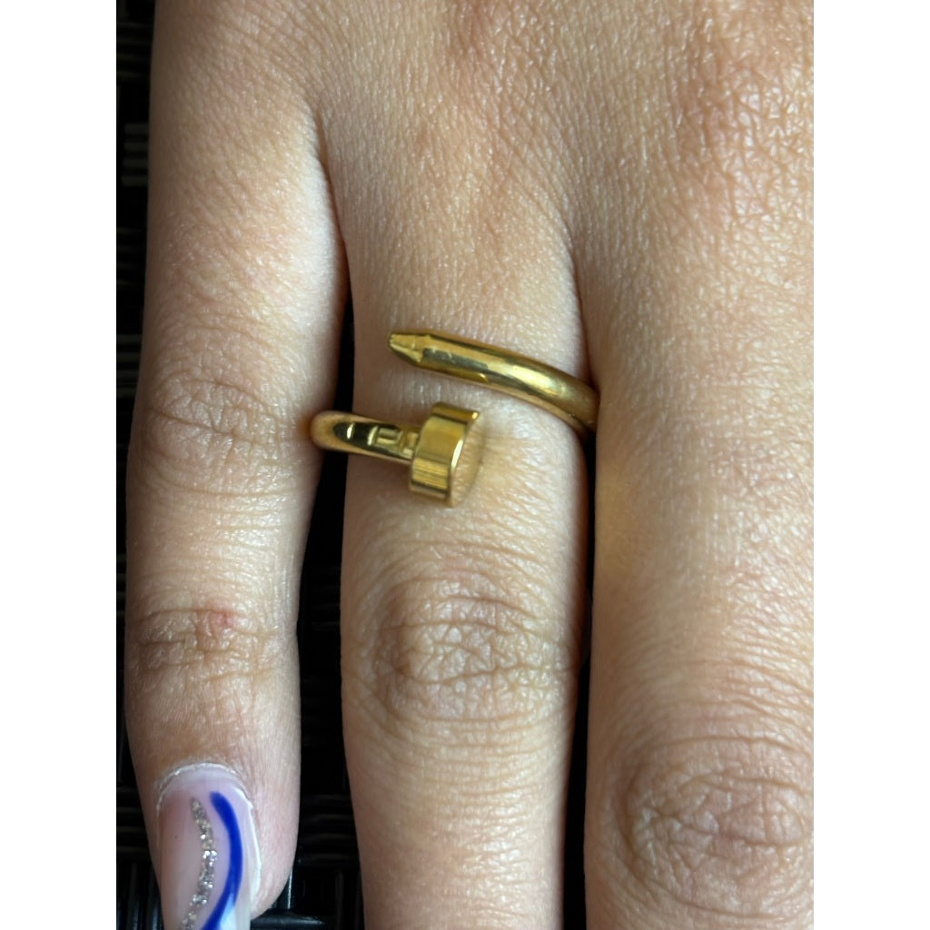 Anel Modelo Prego em Aço Inoxidável