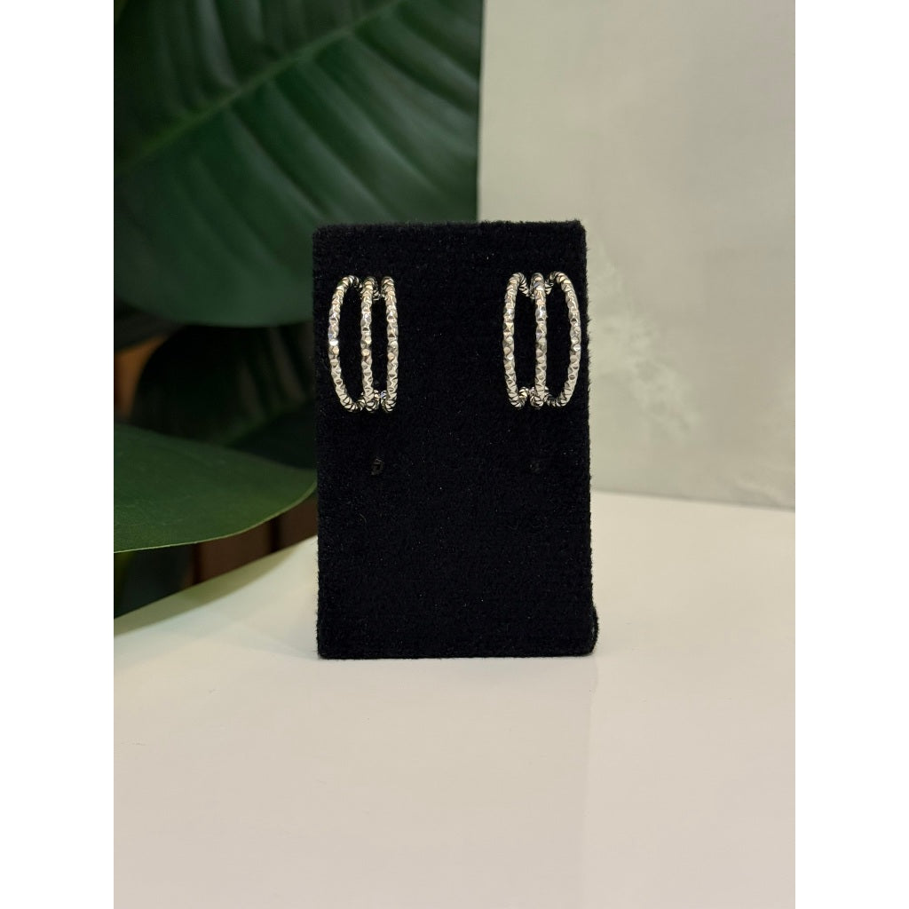 Brinco feminino triplo luxo - Aço inoxidável