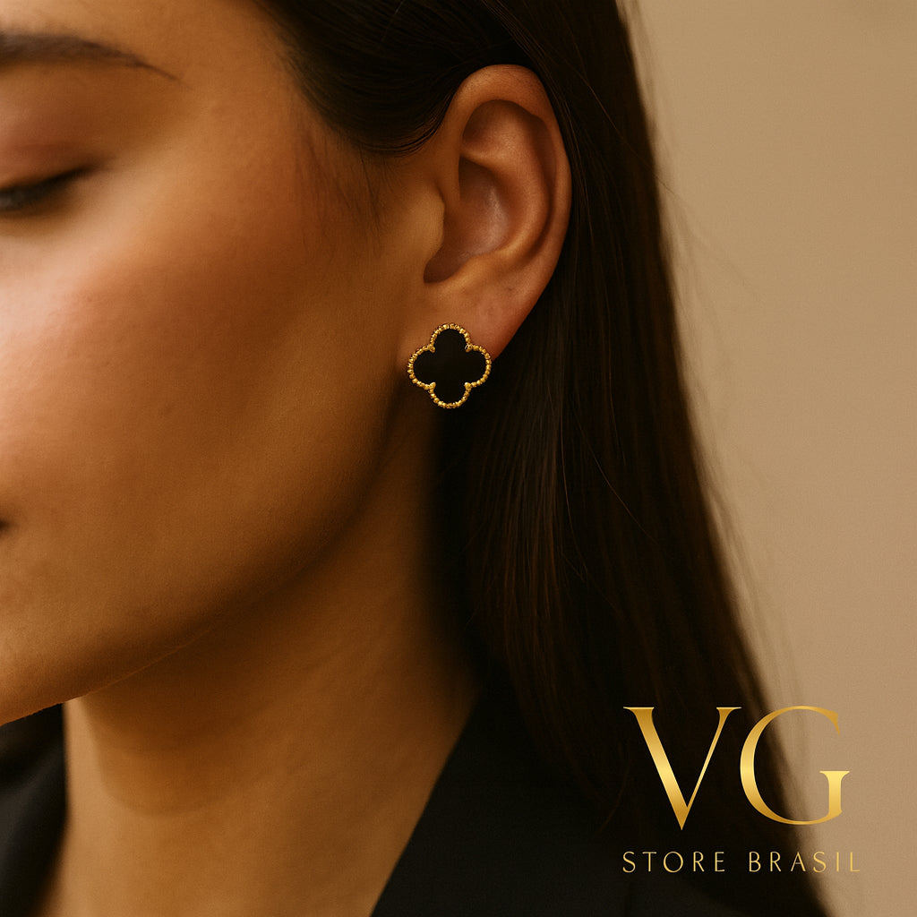 Brinco feminino clover luxo -  Aço Inoxidável 316L