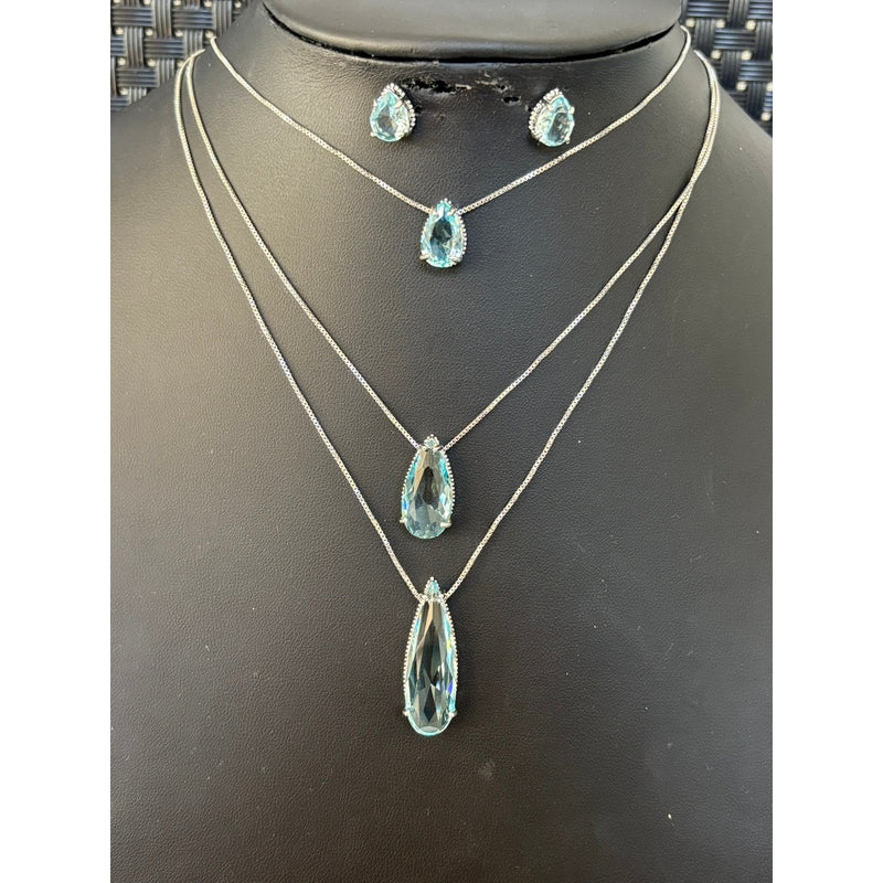 Colar Triplo Gota – Luxo em Camadas