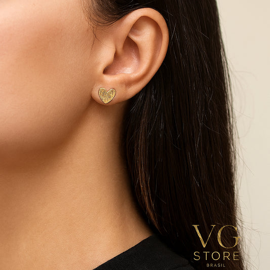 Brinco feminino Vitória de coração Vitória