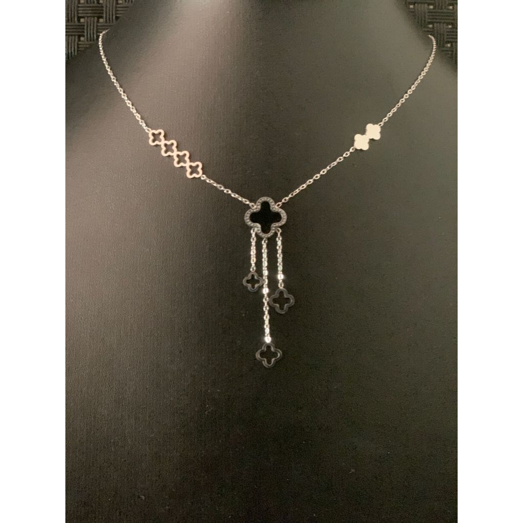 Colar feminino trevo da sorte – Aço Inoxidável