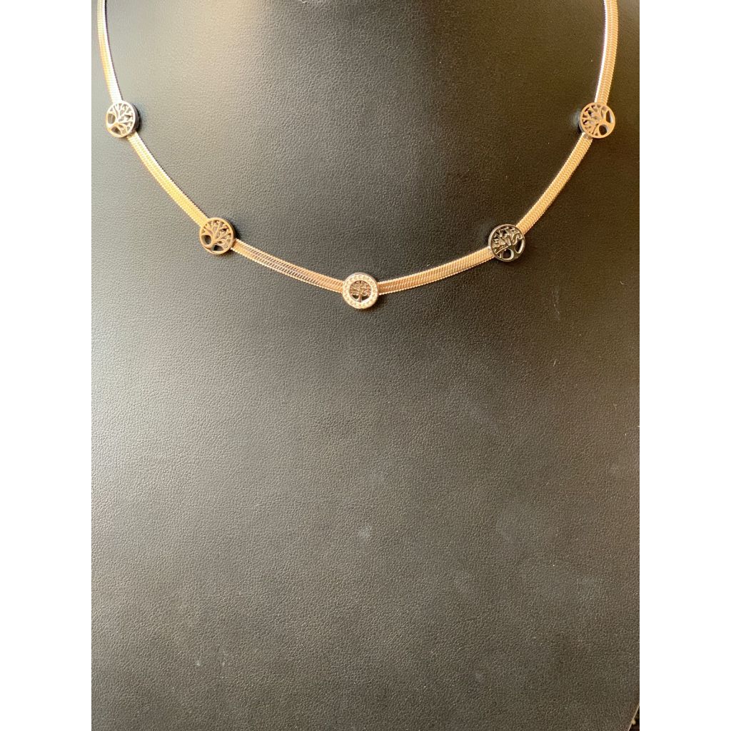 Colar feminino pingentes árvore da vida - Aço Inoxidável