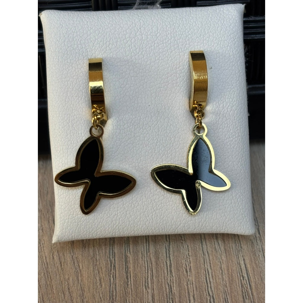 Brinco feminino borboleta - Aço inoxidável