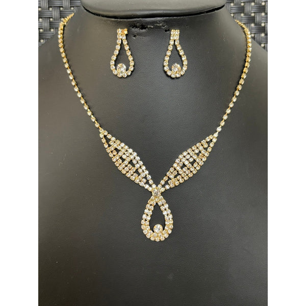 Colar feminino para festa com Brincos Gota - Luxo com Zircônias