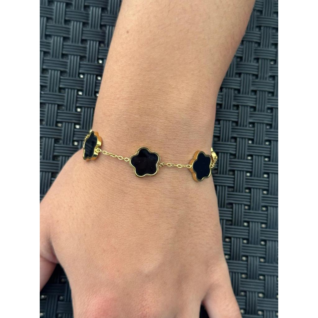 Pulseira feminina flor - Aço Inoxidável