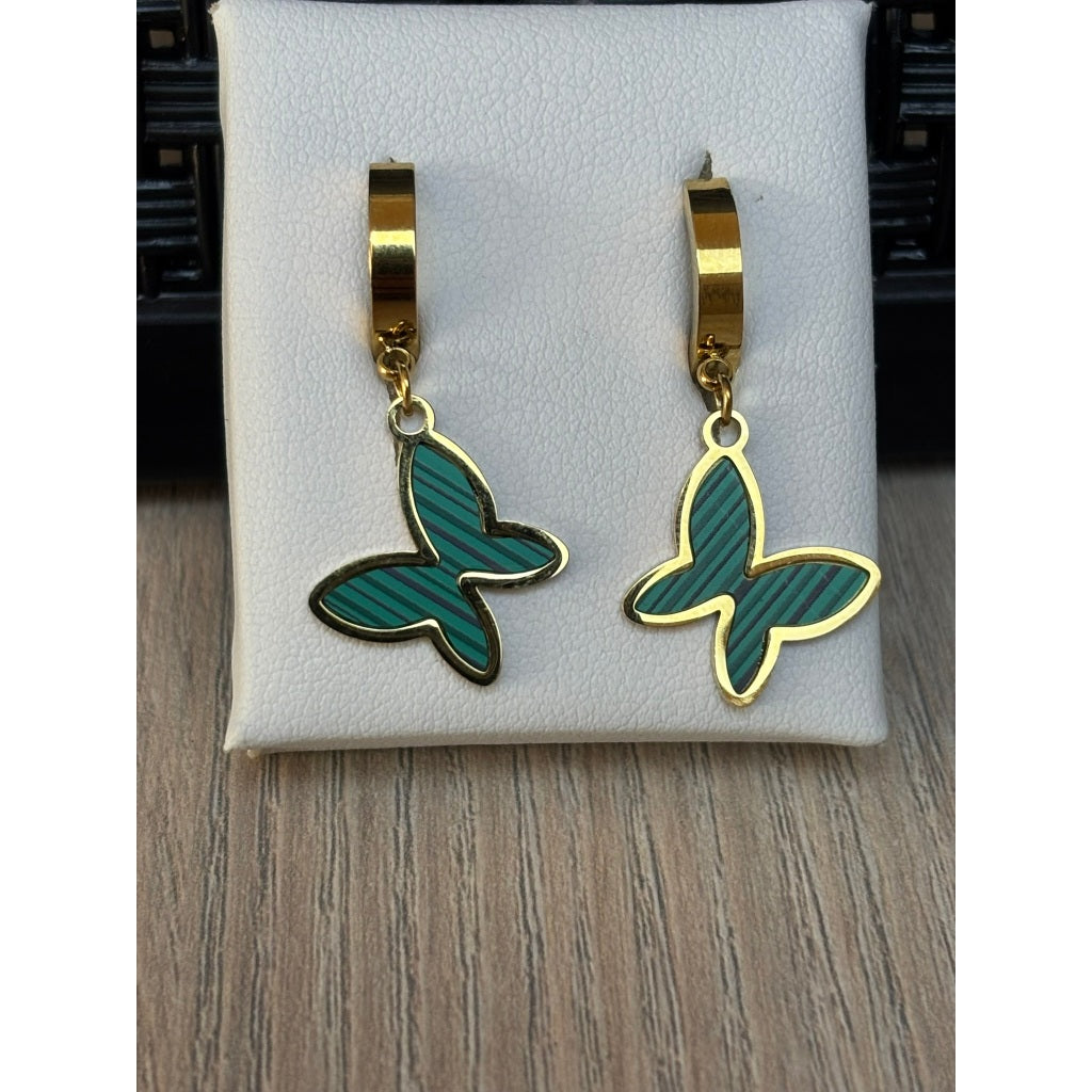 Brinco feminino borboleta - Aço inoxidável