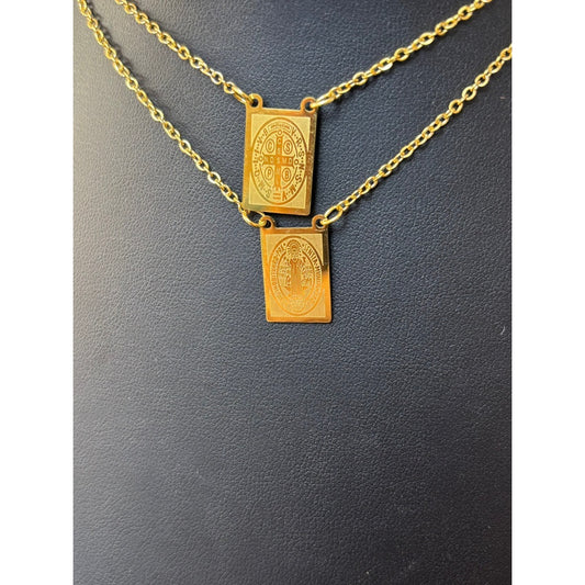 Colar Medalha de São Bento – Proteção e Fé em Cada Detalhe - aço inoxidável