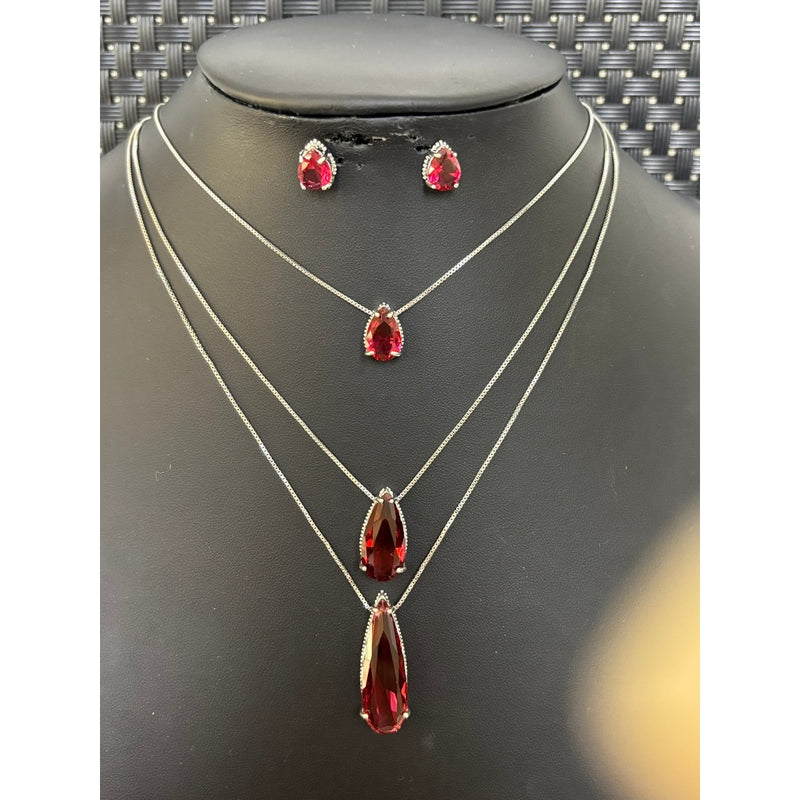 Colar Triplo Gota – Luxo em Camadas