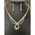 Conjunto Colar + Brincos Luxo Gota Prata com Zircônias Lapidadas