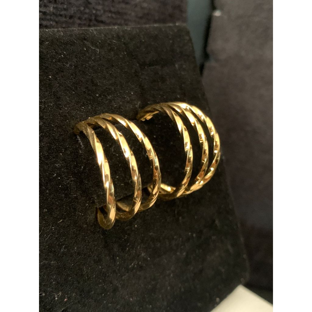 Argola feminina Itália torcida -  Aço Inoxidável