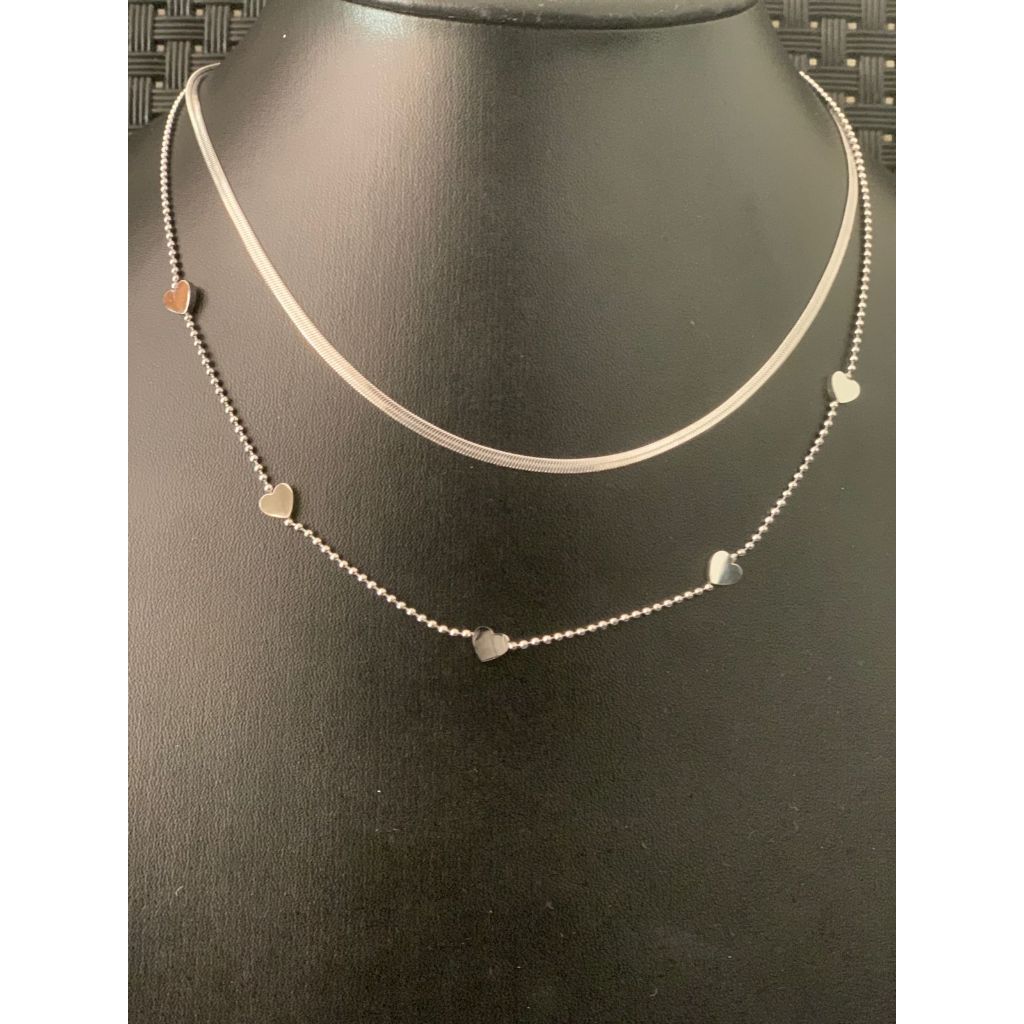 Colar feminino duplo - Moderno e Minimalista